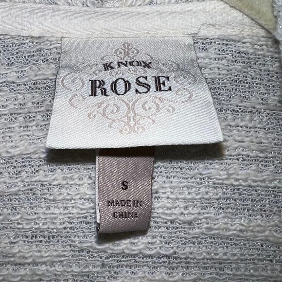 Rose Knox Open Shimmery Cardigan Sweater Boho Raw Hem Small - Picture 7 of 8
